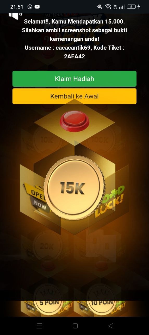 Hasil Game Kotak Hoki